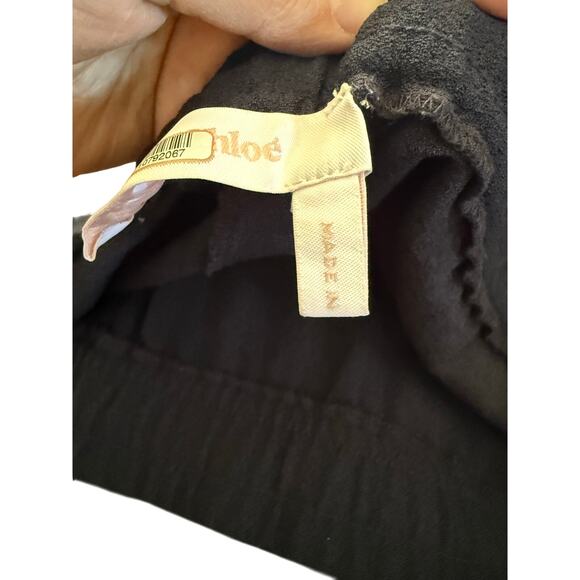 See By Chloe Heart of Glass black ruffle flare pants - Picture 6 of 8